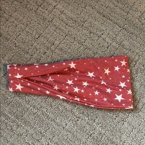 4” Maven thread head band. Red Star Patterned Headband